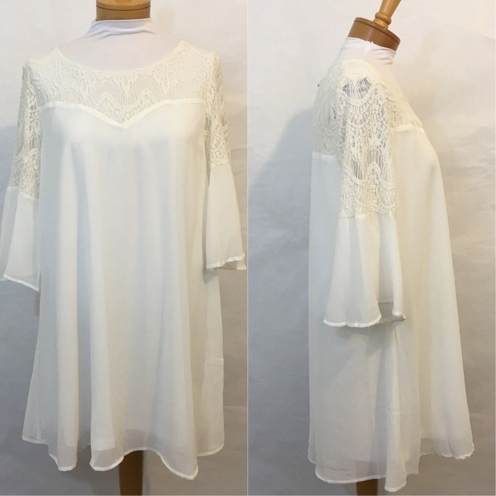 CLOSET CLOSING SALE! Chiffon Bell Sleeve Dress
